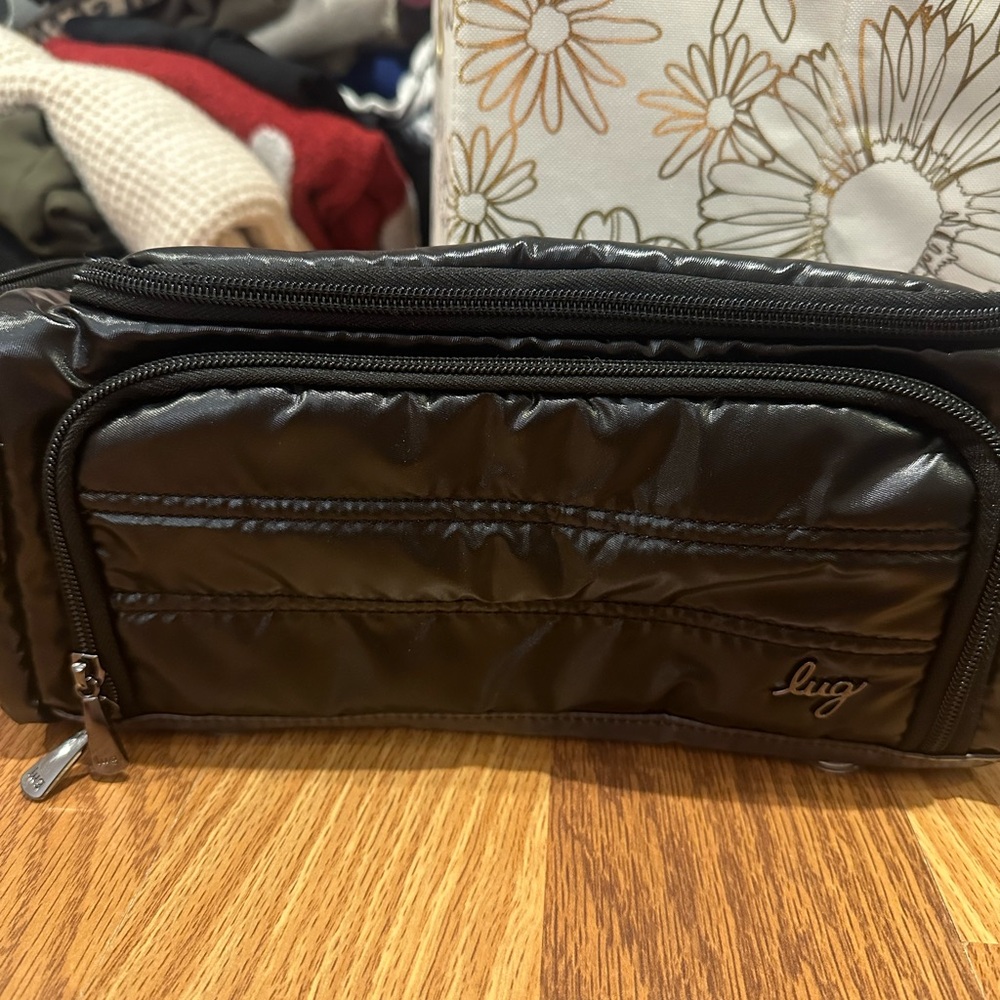 lug Black Quilted Cosmetic Organizer Pouch